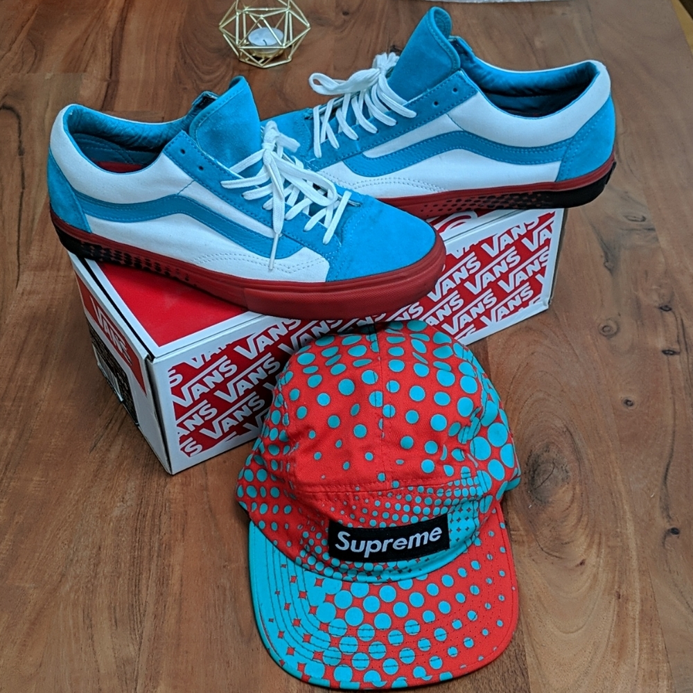 Supreme x vans oldskool with matching 6 panel hat